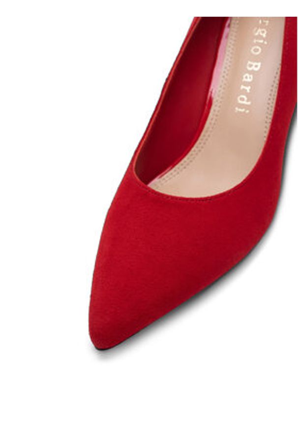 Sergio Bardi Czółenka WFA1935-1Z-SB Czerwony. Kolor: czerwony. Materiał: skóra, zamsz. Obcas: na szpilce