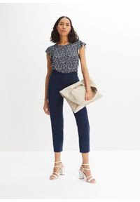 bonprix - Shirt z rękawami z falbanami. Kolor: niebieski #2