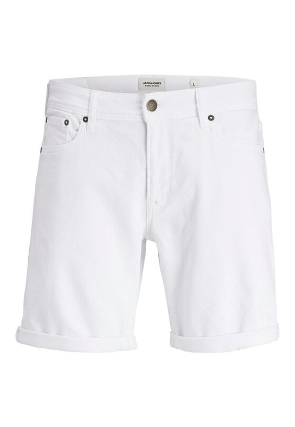 Jack & Jones - Jack&Jones Szorty jeansowe Rick 12274985 Biały Regular Fit. Kolor: biały. Materiał: bawełna