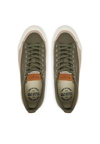 Pepe Jeans Sneakersy Ben Wash M PMS31075 Khaki. Kolor: brązowy. Materiał: materiał #4