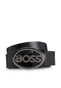 BOSS - Boss Pasek Męski Icon-Ov-G 50496703 Czarny. Kolor: czarny. Materiał: skóra #5