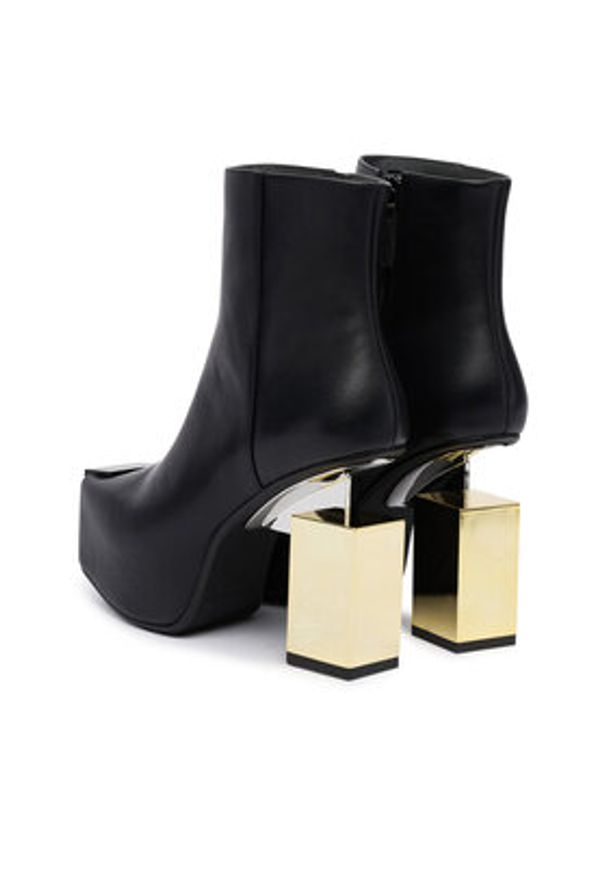 United Nude Botki Cubist Bootie 109430116 Czarny. Kolor: czarny. Materiał: skóra