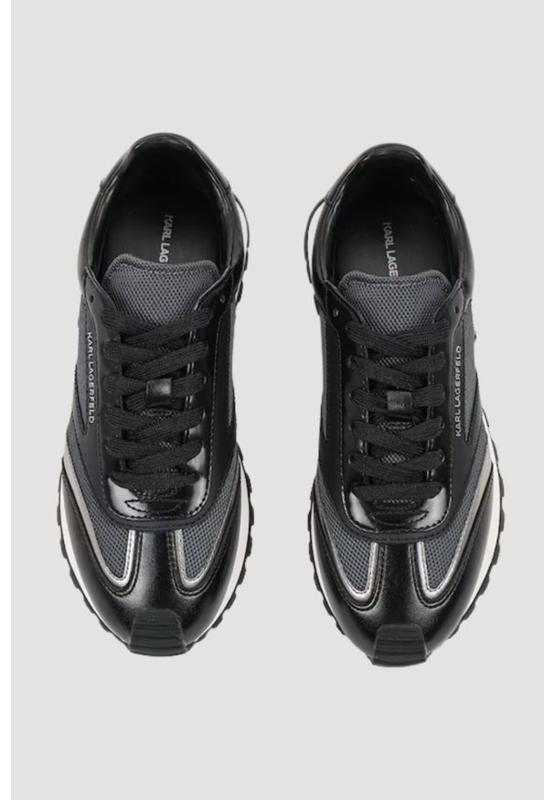 Karl Lagerfeld - KARL LAGERFELD Czarne damskie sneakersy KAIRO NFT Peep Lo Lace, Rozmiar 41. Kolor: czarny. Materiał: materiał