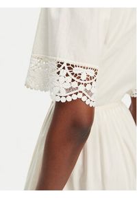 TwinSet - TWINSET Sukienka codzienna 251TT2091 Écru Loose Fit. Okazja: na co dzień. Kolor: kremowy. Materiał: bawełna. Typ sukienki: proste. Styl: casual #2