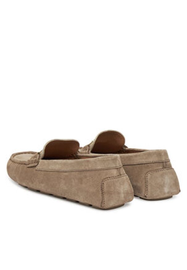 BOSS Mokasyny Roxanne 50548657 Brązowy. Kolor: brązowy. Materiał: zamsz, skóra