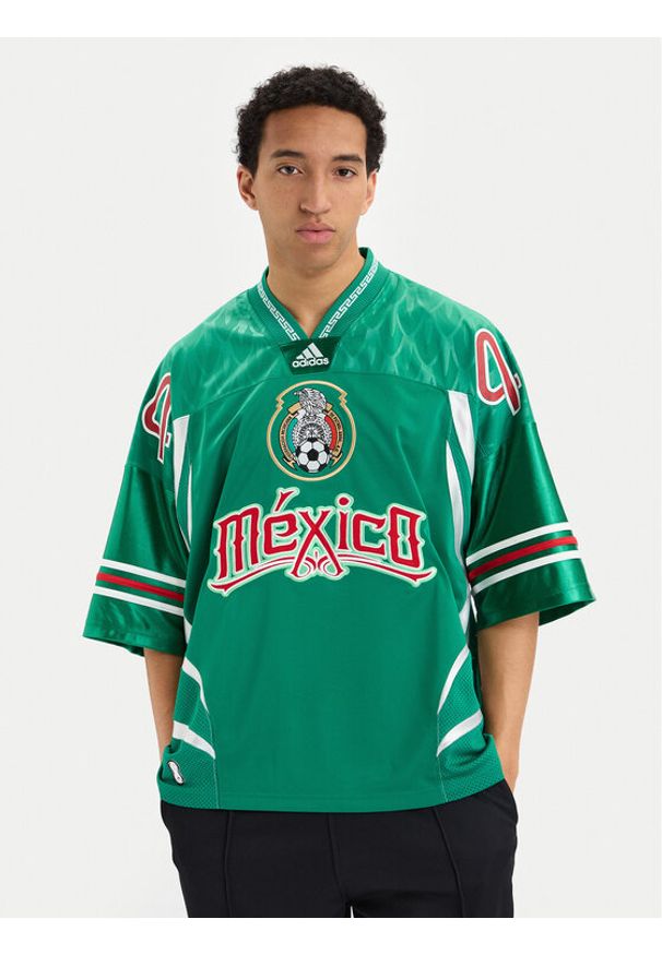 Adidas - adidas T-Shirt Bringbacks Remixed Mexico KD5986 Zielony Oversize. Kolor: zielony. Materiał: syntetyk