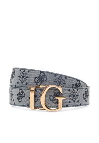 Guess Pasek Damski BW9267 P5330 Granatowy. Kolor: niebieski. Materiał: skóra