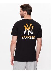 New Era T-Shirt New York Yankees MLB Drip Logo 60332179 Czarny Regular Fit. Kolor: czarny. Materiał: bawełna #3