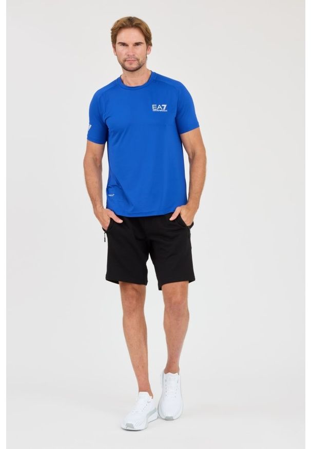 EA7 Emporio Armani - EA7 Niebieski t-shirt Ventus 7. Kolor: niebieski