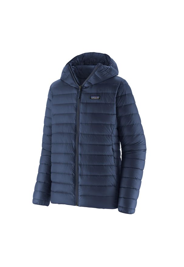 Kurtka puchowa męska Patagonia Down Sweater Hoody. Kolor: niebieski. Materiał: puch. Sport: turystyka piesza