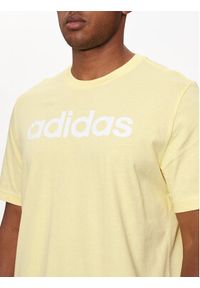 Adidas - adidas T-Shirt Essentials Linear Logo IZ4769 Żółty Regular Fit. Kolor: żółty. Materiał: bawełna #3