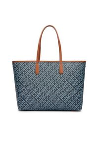 TOMMY HILFIGER - Tommy Hilfiger Torebka Th Monoplay Tote Stripe Le AW0AW18390 Niebieski. Kolor: niebieski. Materiał: skórzane #8