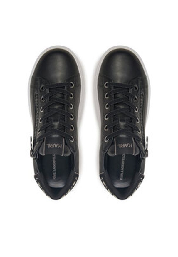 Karl Lagerfeld - KARL LAGERFELD Sneakersy Kapri KL62527F Czarny. Kolor: czarny. Materiał: skóra