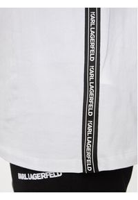 Karl Lagerfeld - KARL LAGERFELD T-Shirt 755026 542221 Biały Regular Fit. Typ kołnierza: dekolt w karo. Kolor: biały. Materiał: bawełna #3