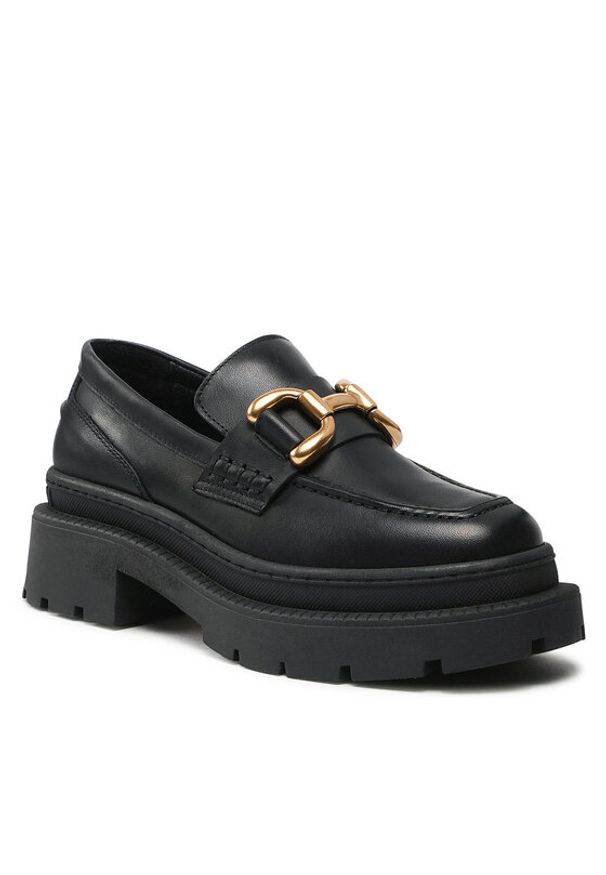 Gino Rossi Półbuty 222FW107 Czarny. Kolor: czarny. Materiał: skóra
