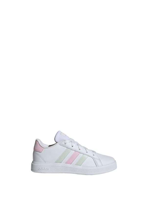 Adidas - Buty Grand Court Lifestyle Tennis Lace-Up. Kolor: biały, wielokolorowy, różowy, zielony. Materiał: materiał