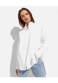 EMANOU - Biała klasyczna koszula Solange. Kolor: biały. Materiał: bawełna. Styl: klasyczny