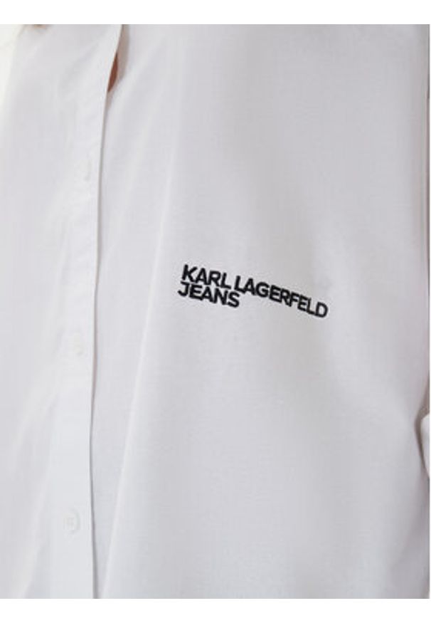 Karl Lagerfeld Jeans Koszula A3W11010 Biały Regular Fit. Kolor: biały. Materiał: bawełna