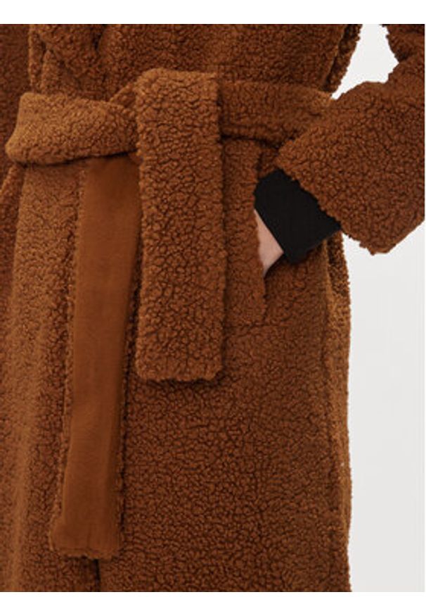 Sisley Płaszcz przejściowy 2XFQLN033 Brązowy Comfort Fit. Kolor: brązowy. Materiał: syntetyk