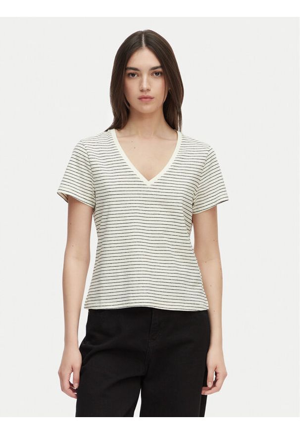 TOMMY HILFIGER - Tommy Hilfiger T-Shirt WW0WW48704 Biały Regular Fit. Kolor: biały. Materiał: bawełna