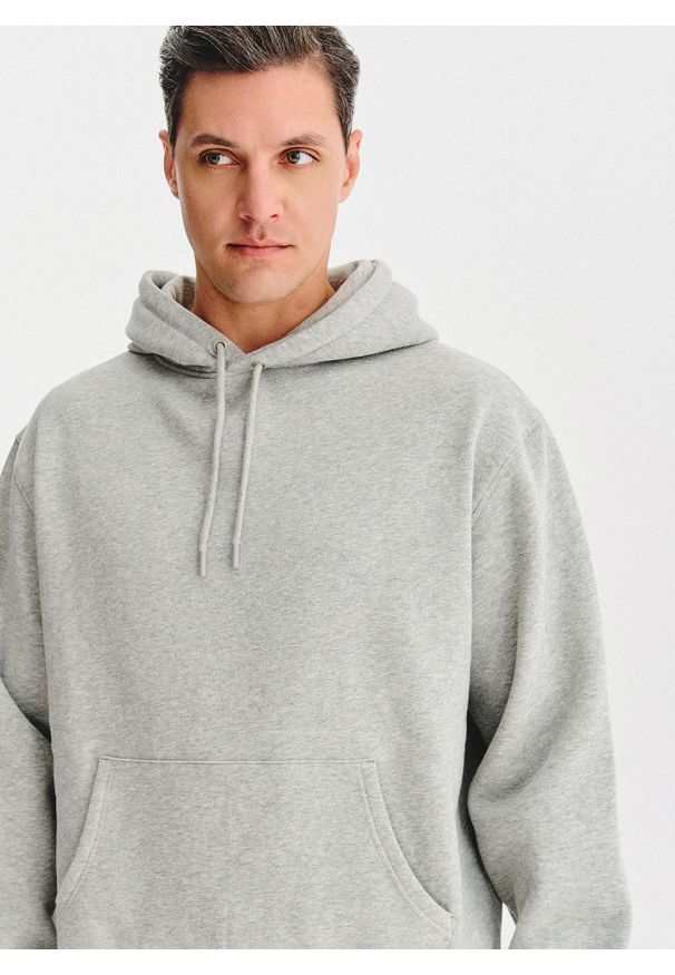 Pako Lorente - PAKO LORENTE - Szara bluza dresowa z kapturem. Typ kołnierza: kaptur. Kolor: szary. Materiał: dresówka. Wzór: gładki