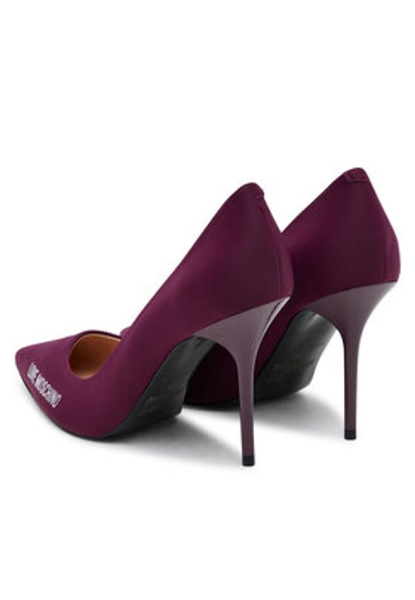 Love Moschino - LOVE MOSCHINO Szpilki JA10299G1NIM055641 Bordowy. Kolor: czerwony. Materiał: materiał. Obcas: na szpilce