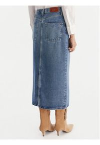 TOMMY HILFIGER - Tommy Hilfiger Spódnica jeansowa WW0WW46503 Niebieski Regular Fit. Kolor: niebieski. Materiał: lyocell #4
