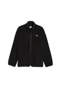 Puma - Męska rozpinana bluza typu sherpa Essentials Elevated na zimę o luźnym kroju. Kolor: czarny. Sezon: zima. Sport: bieganie