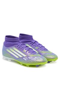 Adidas - adidas Buty do piłki nożnej F50 League Mid Firm/Multi-Ground Boots JI0886 Fioletowy. Kolor: fioletowy. Materiał: materiał #4