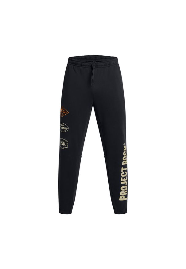 Spodnie męskie Under Armour Project Rock Heavyweight Tools Of The Trade. Kolor: czarny. Sport: fitness