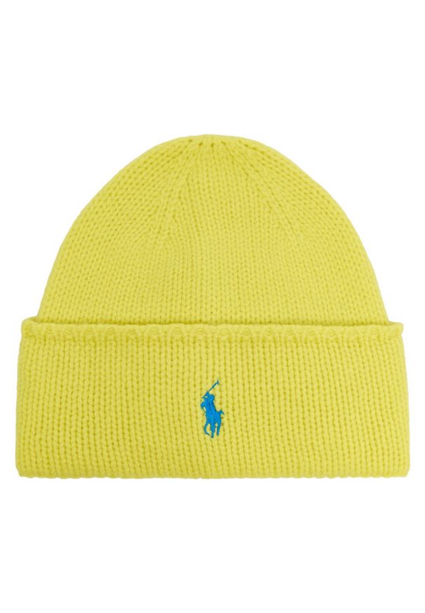 Polo Ralph Lauren Czapka 455954355008 Żółty. Kolor: żółty. Materiał: wełna
