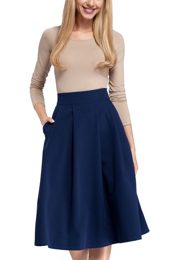 Spódnica rozkloszowana MOE elegancka, do kolan