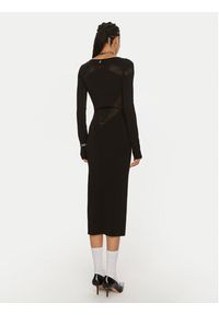 Patrizia Pepe Sukienka dzianinowa 8A1348 K195 K103 Czarny Slim Fit. Kolor: czarny. Materiał: syntetyk #5