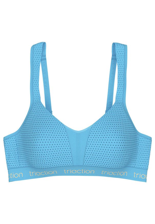 TRIACTION - Stanik do biegania Energy Lite z wysoki poziomem podtrzymywania. Kolor: niebieski. Materiał: elastan, poliester, poliamid. Sport: bieganie