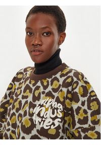 Alpha Industries Bluza 148030C Brązowy Regular Fit. Kolor: brązowy. Materiał: bawełna #5