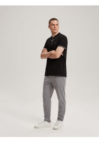 Diverse - Koszulka męska Polo PRM P 0223 S1811 - - Rozmiar: XL. Typ kołnierza: polo. Kolor: czarny. Materiał: elastan, bawełna