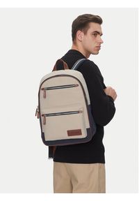 TOMMY HILFIGER - Tommy Hilfiger Plecak Th Casual Backpack AM0AM13227 Beżowy. Kolor: beżowy. Materiał: materiał. Styl: casual #3
