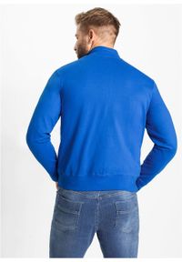 Bluza rozpinana bonprix lazurowy z nadrukiem. Typ kołnierza: kołnierzyk stójkowy. Kolor: niebieski. Wzór: nadruk #5