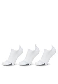Under Armour Zestaw 3 par niskich skarpet unisex 1387052 Biały. Kolor: biały. Materiał: syntetyk