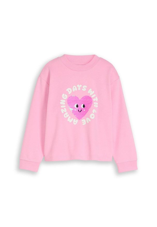 bonprix - Bluza marki Tom Tailor z dwustronnymi cekinami. Kolor: różowy