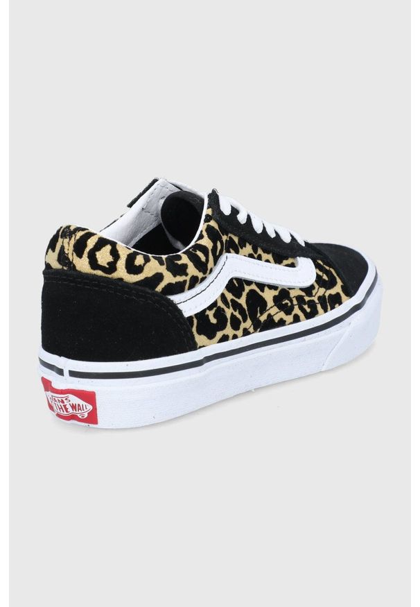 Vans tenisówki zamszowe dziecięce kolor czarny. Nosek buta: okrągły. Zapięcie: sznurówki. Kolor: czarny. Materiał: zamsz
