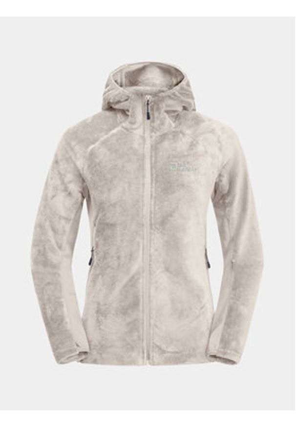 Jack Wolfskin Polar Rotwand Hooded Fz 1710742 Szary Regular Fit. Kolor: szary. Materiał: syntetyk, polar