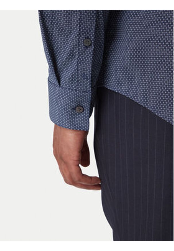 Calvin Klein Koszula LV019EU083 Granatowy Slim Fit. Kolor: niebieski. Materiał: bawełna