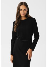 Stylove - Elegancka sukienka w stylu retro czarna. Kolor: czarny. Styl: elegancki, retro