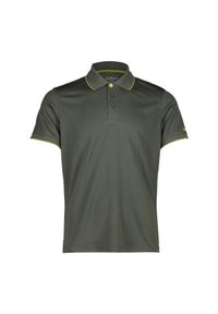 Koszulka męska turystyczna CMP 39T5807. Okazja: na co dzień. Typ kołnierza: polo. Kolor: zielony. Styl: casual, sportowy #1