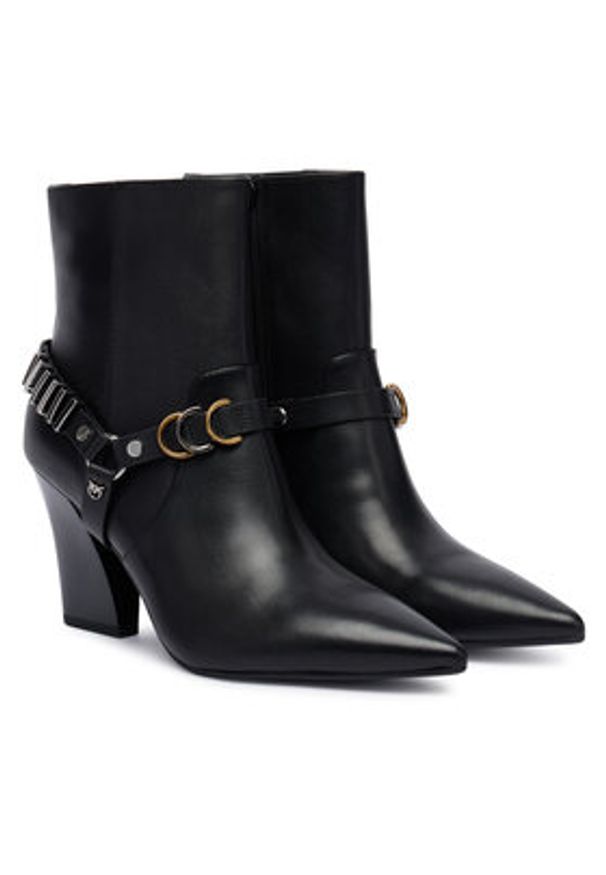 Pinko - PINKO Botki Viola 02 SD0417P001 Czarny. Kolor: czarny. Materiał: skóra