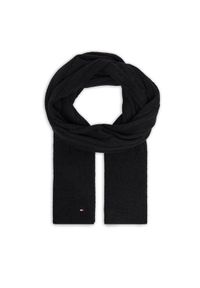 TOMMY HILFIGER - Tommy Hilfiger Szalik Flag Fluffy AW0AW17787 Czarny. Kolor: czarny. Materiał: poliester #1