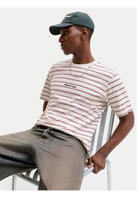 Jack & Jones T-Shirt Norrebro Stripe 12291021 Écru Regular Fit. Kolor: kremowy. Materiał: bawełna #5