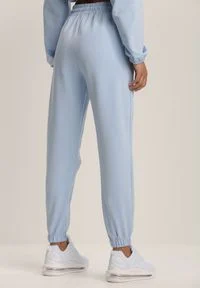 Renee - Niebieskie Spodnie Doriashell. Kolor: niebieski. Materiał: dresówka #5