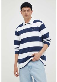 Levi's® - Levi's longsleeve bawełniany kolor biały wzorzysty. Okazja: na spotkanie biznesowe. Kolor: biały. Materiał: bawełna. Długość rękawa: długi rękaw. Długość: krótkie. Wzór: aplikacja. Styl: biznesowy #1